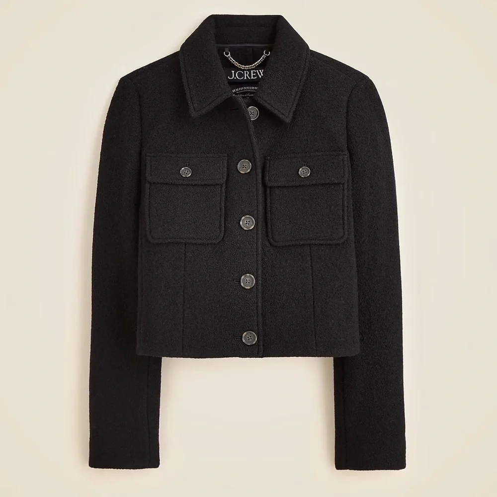 J CREW SIZE 14 Lady jacket in Italian boiled wool‎ Cm733